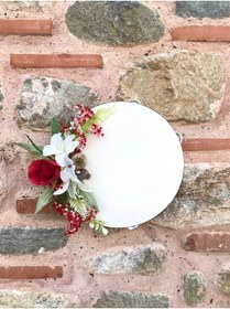 Resim Bontex Kırmızı Güllü Gelin Tefi – Kına Eğlence Aksesuarı 