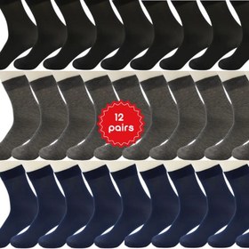 Resim 12 Çift Erkek Hafif Nefes Alabilen Orta Baldır Çorapları - Düz Renk Çeşitleri, İş ve Yaz Konforu İçin, Elde Yıkama/Kuru Temizleme, Polyester/Spandex Karışımı, Günlük Çoraplar | Klasik Çorap Tasarımı | Nefes Alabilen Çoraplar 