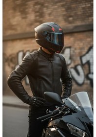 Resim Gıvı 50.x Bones Kırmızı 1 Renkli 1 Şeffaf Vizörlü Motosiklet Kask Lacivet Vizör + Şeffaf 