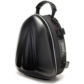 Resim Jialan Karbon Fiber Su Geçirmez Motosiklet Çantası Kuyruk Cebi Siyah Siyah 