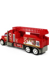 Resim Nizam Oyuncak İtfaiye Aracı Tır Seti Sürtmeli Araba 