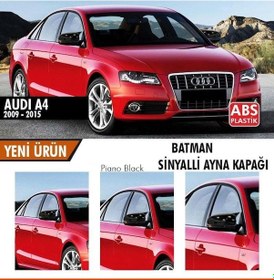 Resim Ebal Otomotiv Audi A4 B8 Batman Yarasa Ayna Kapağı Piano Black / 2009-2014 