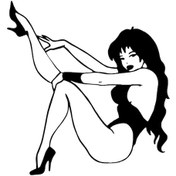 Resim Dansçı Kadın - Araç, Oto, Laptop, Duvar Uyumlu Sticker 25 27 Cm 