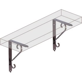 Resim Nobel Ferforje Raf Altı, Siyah, Orta, 200X150X18 Mm, 1 Adet 