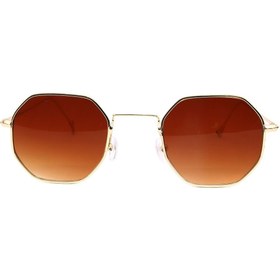 Resim Vipfoni Unisex Kahverengi Metal Çerçeve Güneş Gözlüğü 