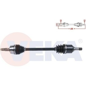 Resim Veka Komple Aks Sol On Uzunluk 668mm Fıat Doblo 1.4 2010- AT00-FI-8107 