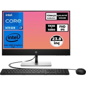 Resim HP Pro 440 G9 9H6X8ET i7-14700T 8 GB 512 GB SSD 23.8" Dos AIO Masaüstü Bilgisayar 