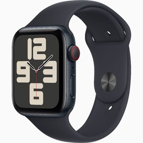 Resim Apple Watch SE GPS + Cellular 44 mm Alüminyum Kasa ve Spor Kordon - S/M Gümüş 