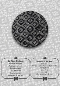 Resim Neko Çap Djt 140x140 cm Banyo Halısı Paspas Yıkanabilir Kaymaz Çok Renkli 