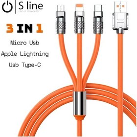 Resim S Line Usb To Lightning,type C, Micro Usb Kablo 1,2 Metre 3in1 