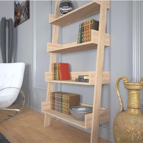 Resim Only Merdiven Kitaplık, 5 Raflı, Meşe 