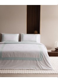 Resim Madame Coco Valette Çift Kişilik %100 Pamuk Nevresim Takımı - Beyaz/mavi 8684427205020 Beyaz 