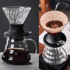 Resim UltraMint Ayarlanabilir Cam Kahve Demleme Dripper 200ML, Immersion Tasarımı 