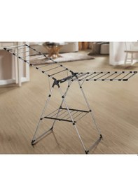 Resim D-102 Derince Armine Alüminyum Çamaşır Kurutma Askılığı Siyah 