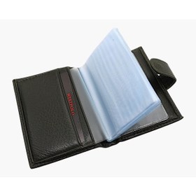 Resim Westpolo Hakiki Deri Kağıt Para Ve Bol Şeffaf Kart Bölmeli Patlı Unisex Kartlık - Haki Haki 