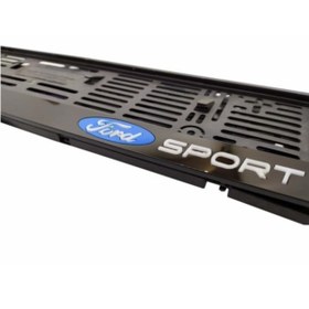 Resim Great Master Ford Sport Pleksi Plakalık Aynalı Lazer Kesim Plaka Çerçevesi Takımı 2 Adet 