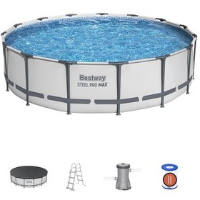 Resim Bestway Steel Pro Max 56488 Prefabrik Yer Üstü Havuz Seti 4,57 M X 1,07 M 