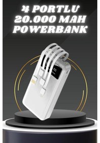 Resim Powerbank Şarj Cihazı 4 Çıkışlı 20.000 Mah Powerbank Kompakt Yüks renkli 