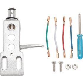 Resim Phono Headshell Kablolu Alüminyum Alaşımlı Evrensel Pikap Baş Kabuğu Yedek Gümüş (Yurt Dışından) 