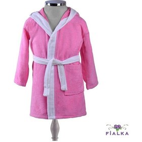 Resim Fialka Çocuk Bornoz 1-2 Yaş Pembe 