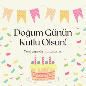 Resim Doğum Günü Mesaj Kartı 