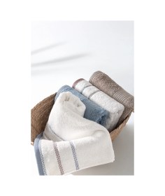 Resim Harmony 4'lü El / Yüz Havlu Seti - Mavi / Vizon Mavi 