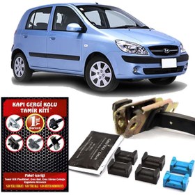 Resim BARRER Hyundai Getz Kapı Gergi Kolu Uyumlu Limitör Tamir Kiti 2 Kapı Set 2002-2011 