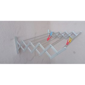 Resim Birondabir Akordiyon Çamaşırlık Askısı Kurutmalık 70CM x 7 Gözlü Paslanmaz Alüminyum 
