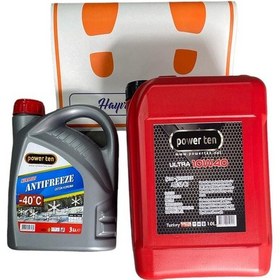 Resim Power Ten 10W-40 Motor Yağı 10 L + Kırmızı Antifiriz 3 L 