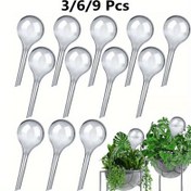 Resim 3/6/9 Adet Kendi Kendini Sulayan Küreler - 5.0x13.0 cm Şeffaf Plastik Otomatik Bitki Sulama Cihazı, Dayanıklı Damla Sulama Aracı | Yavaş Sızıntı Özellikli Otlar ve Sukulentler İçin Bitki Sulama Yardımı | Berrak Küreler 