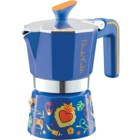 Resim Pedrini Frida Kahlo - 3 Cup Moka Pot Mavi 