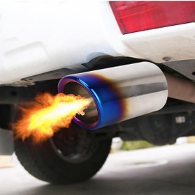 Resim Araba Stil Paslanmaz Çelik Egzoz Kuyruk Susturucu İpucu Borusu Vw Volkswagen 1.2t Süpürme Hacmi Mavi 