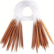 Resim 1set Doğal Ahşap İğne, Karbonize Bambu Örgü İğne Seti, Kazak Eşarp Ceket Örgü Çubuk İplik Aracı, El Yapımı DIY Dikiş Örgü İçin Uygun, Yünlü Örgü İğne Seti, Cadılar Bayramı Hediyesi, Yeni Yıl Hediyesi, Noel Hediyesi, Anne İçin Hediye, Eş İçin Hediye Sanat ve El Sanatları Malzemeleri 