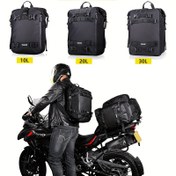 Resim Çok Bölme ve Askılı Dayanıklı Siyah Motosiklet Sırt Çantaları - Sokak-Tur Motosikletleri, Seyahat ve Macera Ekipmanları için İdeal, Macera Ekipmanları | Dayanıklı Sırt Çantaları | Polyester Sırt Çantaları 