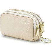 Resim Chuangyinshop Off White 3 Katmanlı Itechjoy Kadın Cüzdanı Çok Bölmeli Organizatör Kaliteli Deri Açık Beyaz 