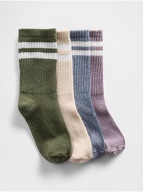Resim GAP Erkek Çocuk Çok Renkli Kids Varsity Crew Çorap (4’lü) 