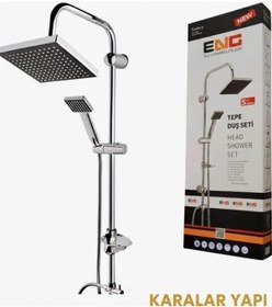 Resim Lüks Tepe Duş Seti Modern Tasarım, Yüksek Basınçlı Yağmurlama Duş Keyfi Krom 