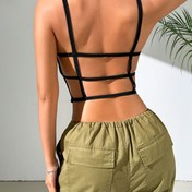 Resim Omuz Askılı, Seksi Düz Renk Kolsuz Askılı Üst, İlkbahar ve Yaz İçin Kadın Giyim 