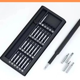 Resim Genel Markalar Premium Üretim Dayanıklı Mıknatıslı Laptop Gözlük Saat Mini Plastik Kutulu 25 Parça Tornavida Seti 