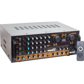 Resim Magicvoice MV-1232 2*80W USB/SD/Bt Uk-Balans 4 Mik Giriş-4 Hop Çıkışlı Stereo Küp Mixer Trafosuz Anfi 