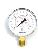 Resim Pakkens 0-16 Bar Manometre 50mm 1/4" Alttan Çıkışlı 