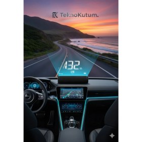 Resim teknokutum Hud Ekran Araba Projektör Hız Göstergesi Kadran 