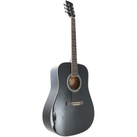 Resim Almira F650N-BK Siyah Akustik Gitar | Mat Siyah Sap Parlak Gövde 