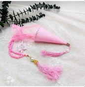 Resim Asetatlı Külah İncili Tesbihli Kız Bebek Mevlüt Hediyeli 20 Adet 