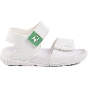 Resim United Colors Of Benetton Beyaz Cırtlı Kız Bebek Sandalet Bn-1252 B 