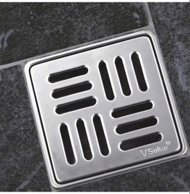 Resim Sukar Çelik Çerçeveli Yer Süzgeci Çizgili 