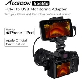 Resim Mcreative HDMI USB C Video Capture Adaptör iPhone ve Için 1080P 60FPS Video ve Gerçek Zamanlı Izleme/akış/kayıt Mıos 12.0 Daha Sonra iPhone Için Ayarlanabilir-Siyah 