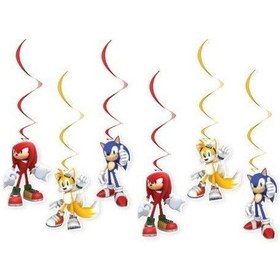 Resim Asmalı Tavan Sarkıt Süsü Sonic 6figür 70 Cm Çok Renkli 