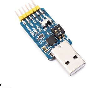 Resim 6'sı 1 arada Çok Fonksiyonlu USB UART/TTL/485/232 Dönüştürücü Modülü, CP2102 Uyumlu, 3.3/5V Çalışma Gerilimi, Oda Elektrik Gücü Kaynağı, Pilsiz, Fiber Malzeme, Mavi 