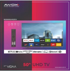 Resim AWOX B225000 50" 127 Ekran Uydu Alıcılı 4k Ultra Hd Vidaa Smart Led Tv (çerçevesiz) 